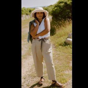 Anthropologie Milena cropped paper bag trouser